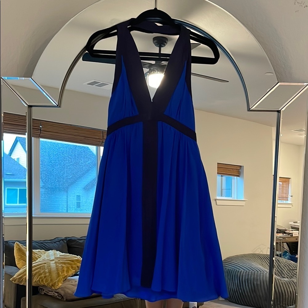 Maeve Blue V-Neck Sleeveless Sundress